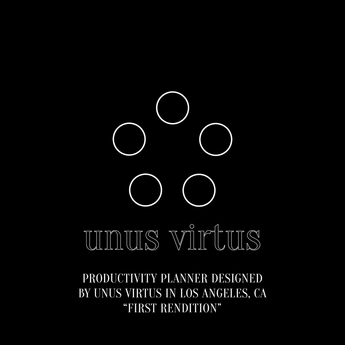 Unus Virtus "Productivity Planner A5"